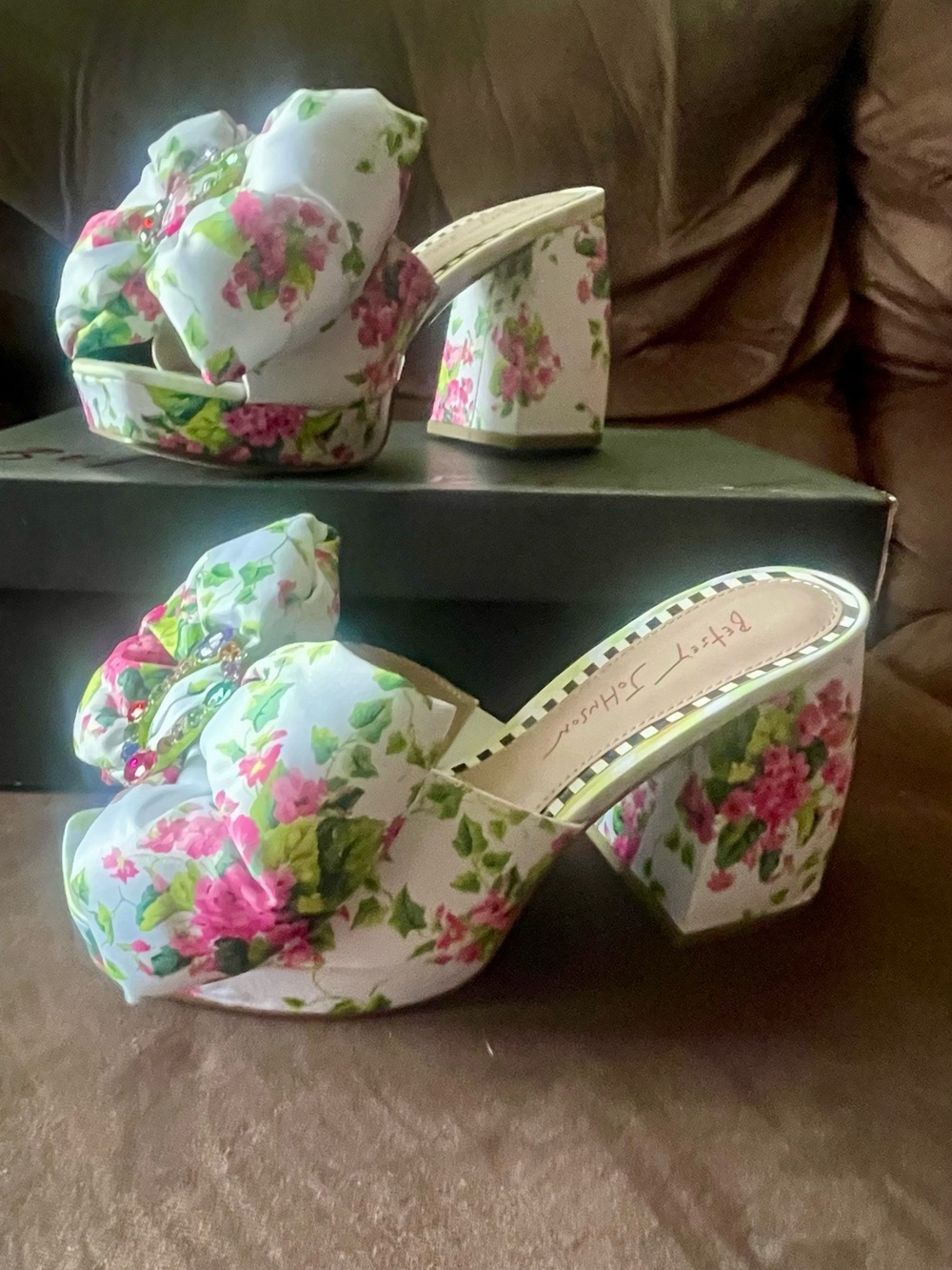 Betsey Johnson "Possie" slip-on platform heels